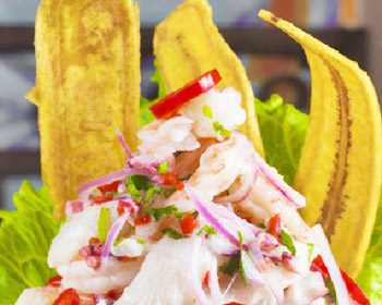 peruvian dish cebiche